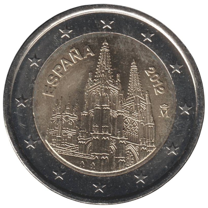 ESPAGNE - 2 euros commémorative - Cathédrale de Burgos - 2012 ESPAGNE - 2 euros commémorative - Cathédrale de Burgos - 2012