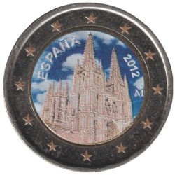 ESPAGNE - 2 euros commémorative colorisée - Cathédrale de Burgos - 2012