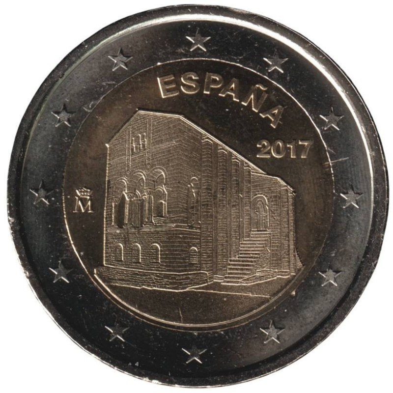 ESPAGNE - 2 euros commémorative - Eglises du royaume des Asturies - 2017 ESPAGNE - 2 euros commémorative - Eglises du royaume des Asturies - 2017