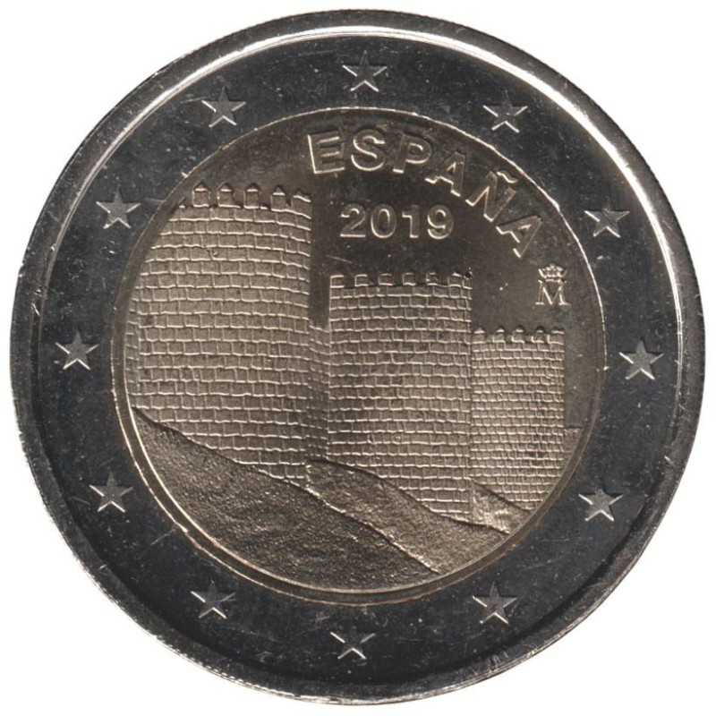 ESPAGNE - 2 euros commémorative - UNESCO - Centre historique d'Ávila - 2019 ESPAGNE - 2 euros commémorative - UNESCO - Centre historique d'Ávila - 2019