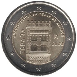 ESPAGNE - 2 euros commémorative - UNESCO - Architecture mudéjare en Aragon - 2020