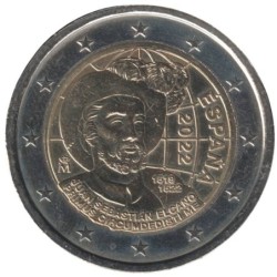 ESPAGNE - 2 euros commémorative - Juan Sebastian Elcano - 2022