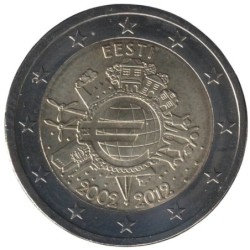 ESTONIE - 2 euros commémorative - 10 ans de l'euro - 2012