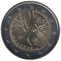 ESTONIE - 2 euros commémorative - Indépendance de l'Estonie - 2017