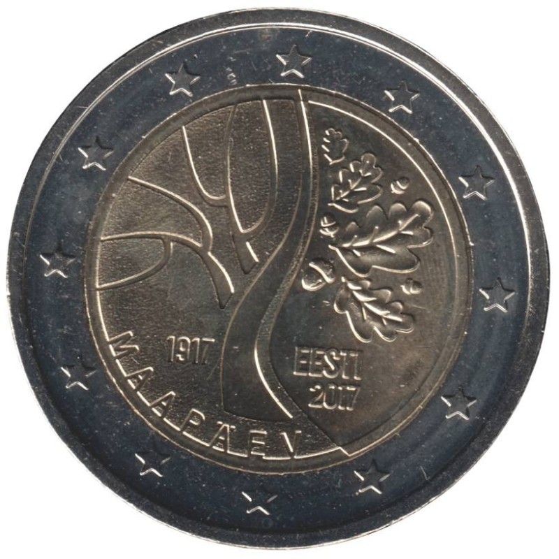 ESTONIE - 2 euros commémorative - Indépendance de l'Estonie - 2017