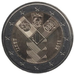 ESTONIE - 2 euros commémorative - 100 ans des Etats Baltes - 2018