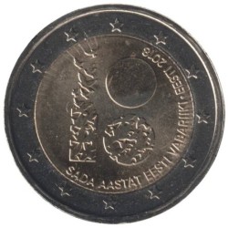 ESTONIE - 2 euros commémorative - 100 ans de la République d'Estonie - 2018