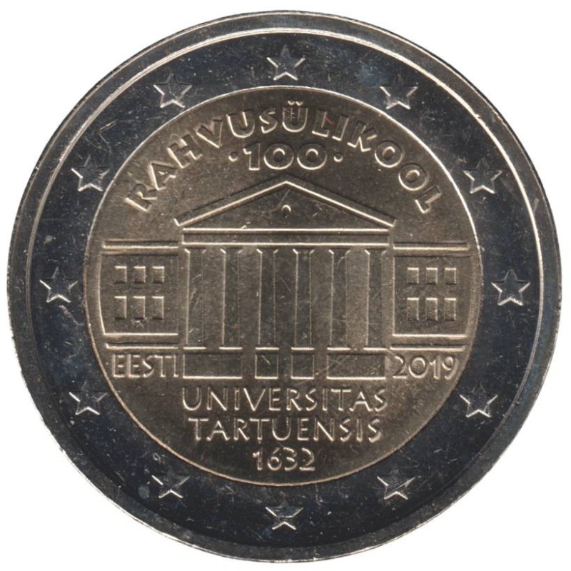ESTONIE - 2 euros commémorative - 100 ans de l'Université de Tartu - 2019 ESTONIE - 2 euros commémorative - 100 ans de l'Université de Tartu - 2019