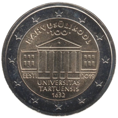 ESTONIE - 2 euros commémorative - 100 ans de l'Université de Tartu - 2019 ESTONIE - 2 euros commémorative - 100 ans de l'Université de Tartu - 2019