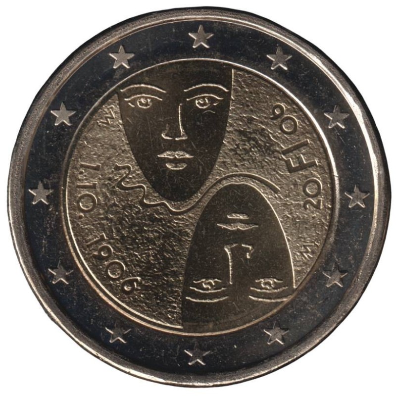 FINLANDE - 2 euros commémorative - 100 ans du suffrage universel - 2006 FINLANDE - 2 euros commémorative - 100 ans du suffrage universel - 2006