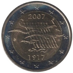 FINLANDE - 2 euros commémorative - 90 ans de l'Indépendance de la Finlande - 2007