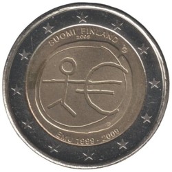 FINLANDE - 2 euros commémorative - 10 ans de l'UEM - 2009