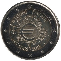 FINLANDE - 2 euros commémorative -10 ans de l'Euro - 2012