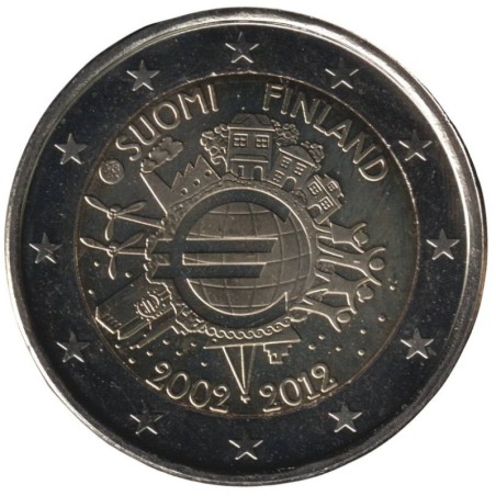 FINLANDE - 2 euros commémorative -10 ans de l'Euro - 2012 FINLANDE - 2 euros commémorative -10 ans de l'Euro - 2012