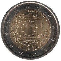 FINLANDE - 2 euros commémorative - 30 ans du Drapeau Européen - 2015