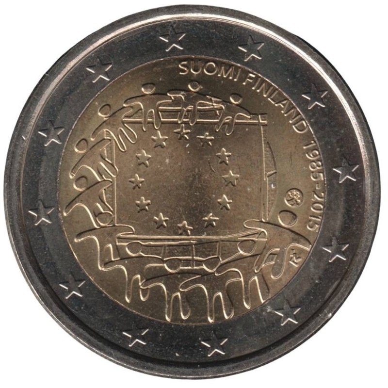 FINLANDE - 2 euros commémorative - 30 ans du Drapeau Européen - 2015 FINLANDE - 2 euros commémorative - 30 ans du Drapeau Européen - 2015