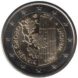FINLANDE - 2 euros commémorative - Georg Henrik von Wright - 2016