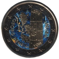 FINLANDE - 2 euros commémorative colorisée - Georg Henrik von Wright - 2016