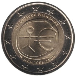 FRANCE - 2 euros commémorative - 10 ans de l'UEM - 2009