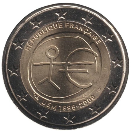 FRANCE - 2 euros commémorative - 10 ans de l'UEM - 2009 FRANCE - 2 euros commémorative - 10 ans de l'UEM - 2009