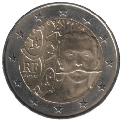 FRANCE - 2 euros commémorative - Pierre de Coubertin - 2013