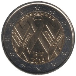 FRANCE - 2 euros commémorative - Journée mondiale contre le SIDA - 2014
