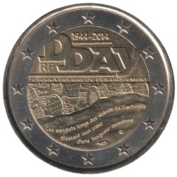 FRANCE - 2 euros commémorative - 70 ans du Jour J - D-DAY - 2014