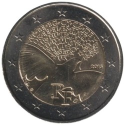 FRANCE - 2 euros commémorative - 70 ans de Paix en Europe - 2015