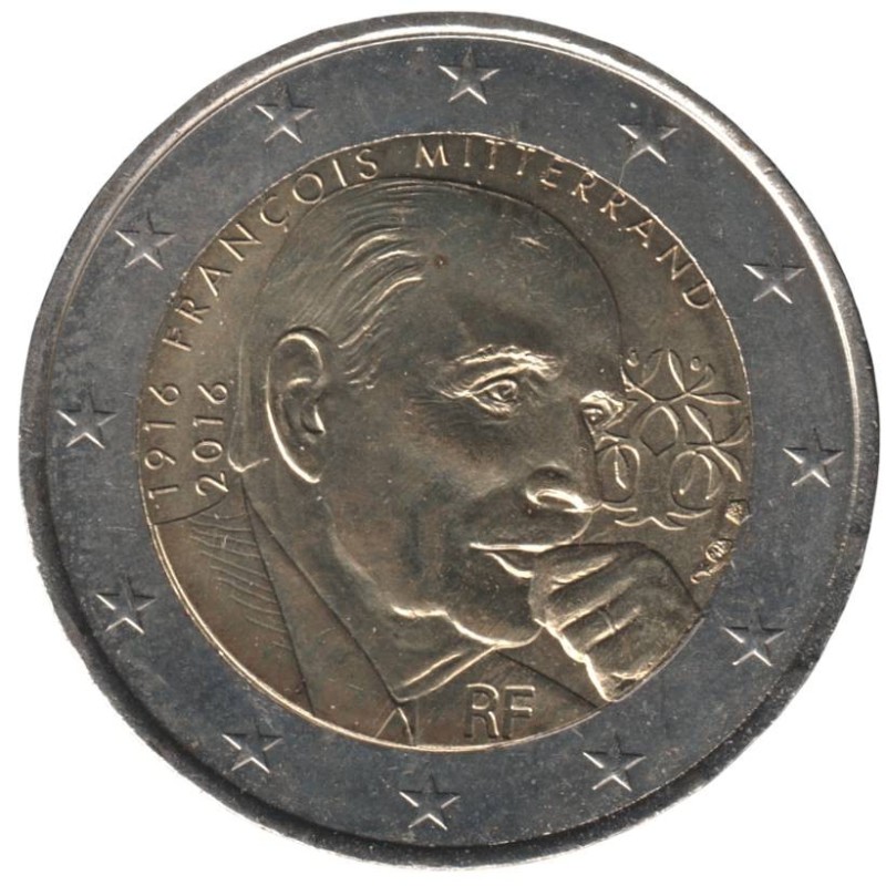 FRANCE - 2 euros commémorative - François Mitterrand - 2016 FRANCE - 2 euros commémorative - François Mitterrand - 2016