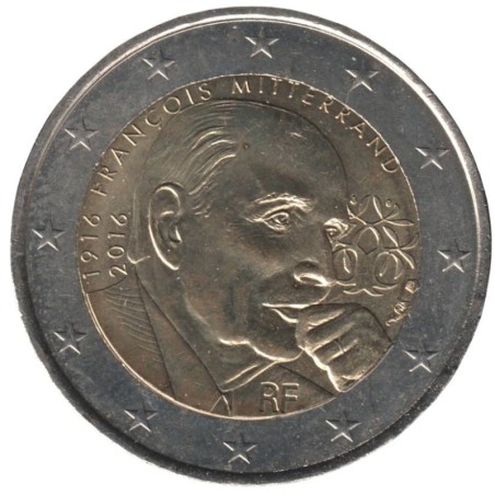 FRANCE - 2 euros commémorative - François Mitterrand - 2016 FRANCE - 2 euros commémorative - François Mitterrand - 2016