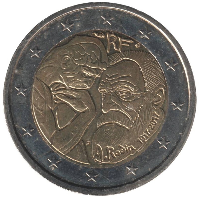 FRANCE - 2 euros commémorative - Auguste Rodin - 2017 FRANCE - 2 euros commémorative - Auguste Rodin - 2017