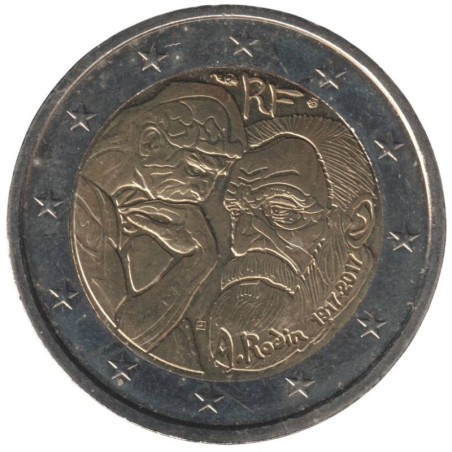 FRANCE - 2 euros commémorative - Auguste Rodin - 2017 FRANCE - 2 euros commémorative - Auguste Rodin - 2017