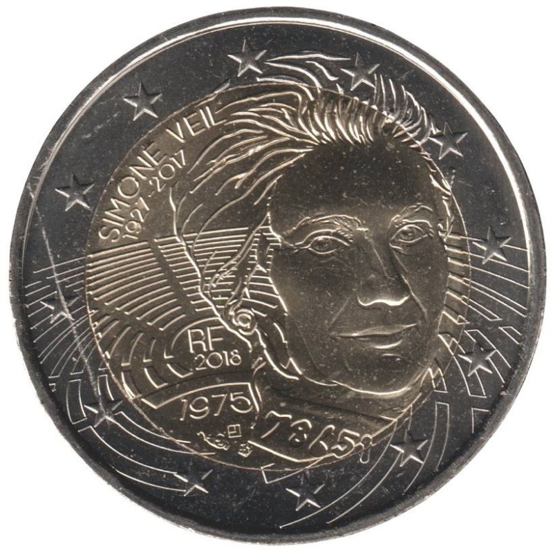 FRANCE - 2 euros commémorative - Simone Veil - 2018 FRANCE - 2 euros commémorative - Simone Veil - 2018