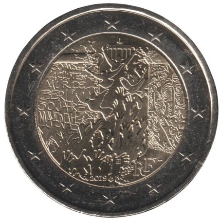 FRANCE - 2 euros commémorative - 30 ans de la chute du Mur de Berlin - 2019 FRANCE - 2 euros commémorative - 30 ans de la chute du Mur de Berlin - 2019