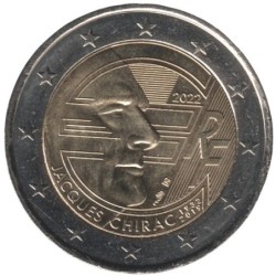 FRANCE - 2 euros commémorative - 20 ans de l'Euro - Jacques Chirac - 2022
