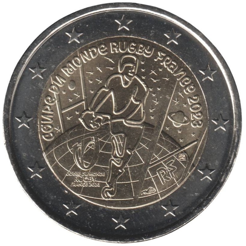 FRANCE - 2 euros commémorative - Coupe du Monde de Rugby - 2023 FRANCE - 2 euros commémorative - Coupe du Monde de Rugby - 2023