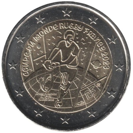 FRANCE - 2 euros commémorative - Coupe du Monde de Rugby - 2023 FRANCE - 2 euros commémorative - Coupe du Monde de Rugby - 2023