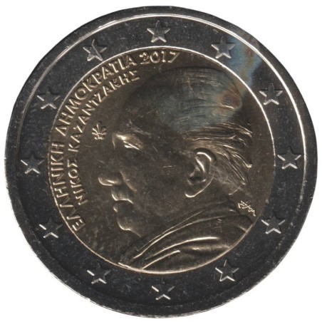 GRECE - 2 euros commémorative - Nikos Kazantzakis - 2017 GRECE - 2 euros commémorative - Nikos Kazantzakis - 2017