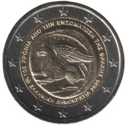GRECE - 2 euros commémorative - 100 ans de l'unification de la Thrace avec la Grèce - 2020