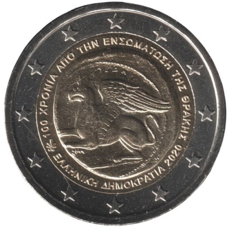 GRECE - 2 euros commémorative - 100 ans de l'unification de la Thrace avec la Grèce - 2020