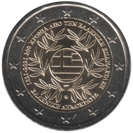 GRECE - 2 euros commémorative - 200 ans de la révolution grecque - 2021 GRECE - 2 euros commémorative - 200 ans de la révolution grecque - 2021