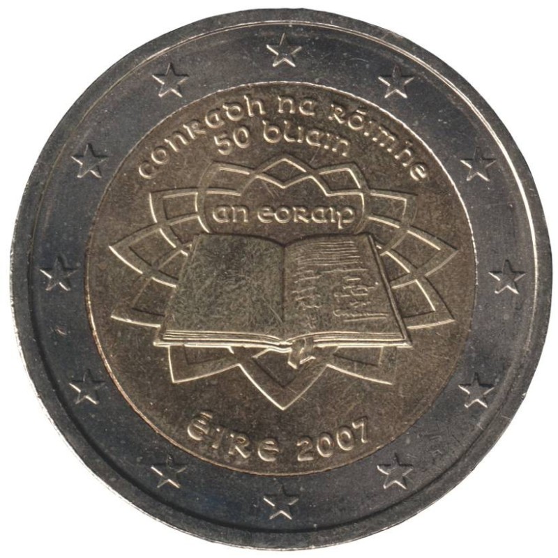 IRLANDE - 2 euros commémorative - Traité de Rome - 2007 IRLANDE - 2 euros commémorative - Traité de Rome - 2007