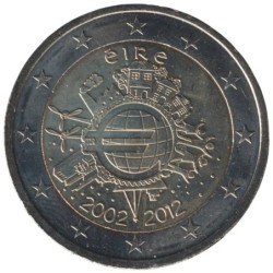 IRLANDE - 2 euros commémorative - 10 ans de l'Euro - 2012