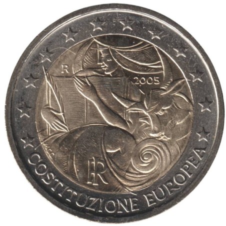 ITALIE - 2 euros commémorative - Signature de la Constitution Européenne - 2005 ITALIE - 2 euros commémorative - Signature de la Constitution Européenne - 2005