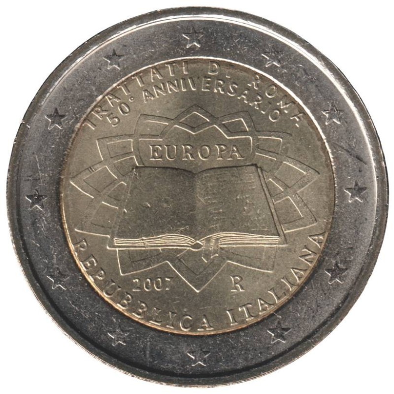 ITALIE - 2 euros commémorative - Traité de Rome - 2007 ITALIE - 2 euros commémorative - Traité de Rome - 2007