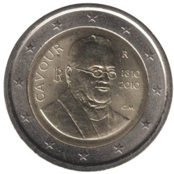 ITALIE - 2 euros commémorative - Camillo Benso - Comte de Cavour - 2010