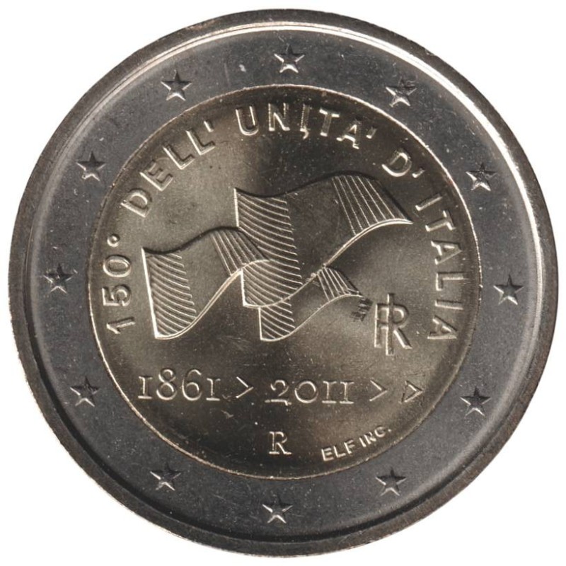 ITALIE - 2 euros commémorative - 150 ans de l'unification de l'Italie - 2011 ITALIE - 2 euros commémorative - 150 ans de l'unification de l'Italie - 2011
