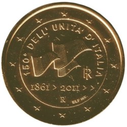 ITALIE - 2 euros commémorative plaquée or - 150 ans de l'unification de l'Italie - 2011