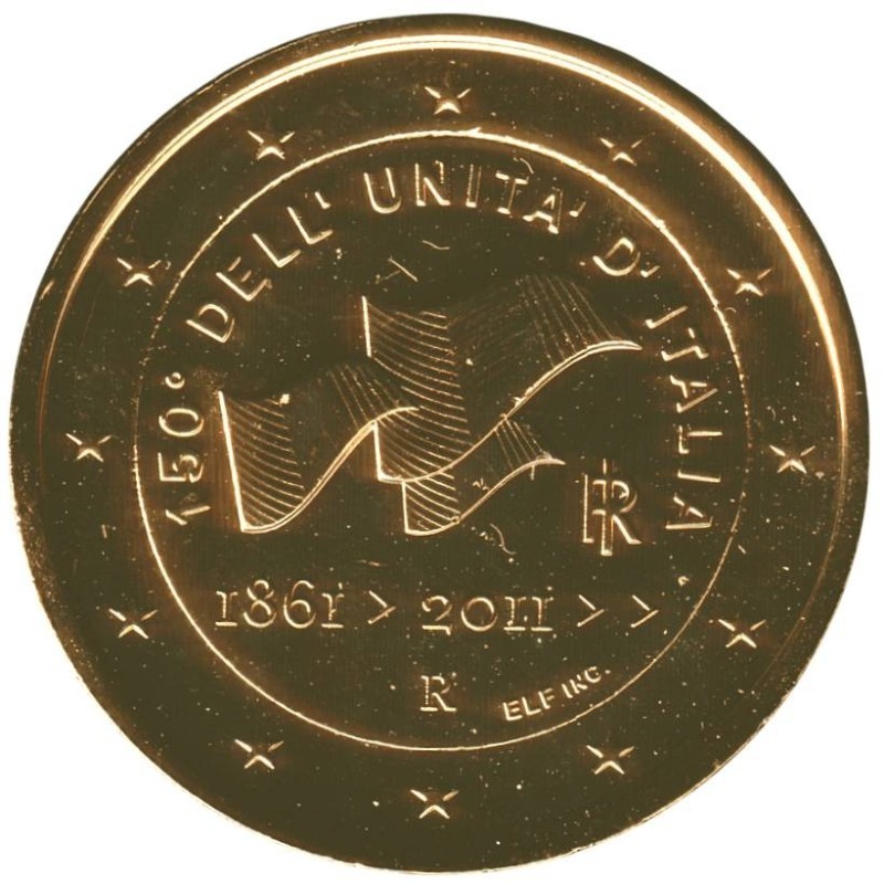 ITALIE - 2 euros commémorative plaquée or - 150 ans de l'unification de l'Italie - 2011 ITALIE - 2 euros commémorative plaquée or - 150 ans de l'unification de l'Italie - 2011