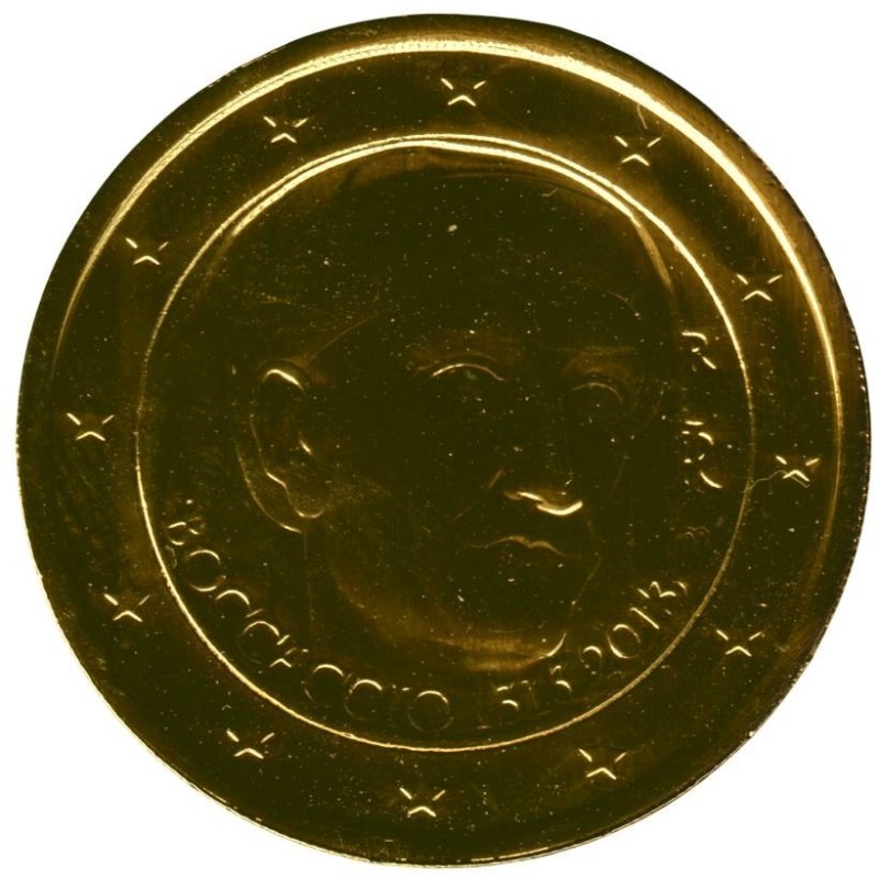 ITALIE - 2 euros commémorative plaquée or - Giovanni Boccaccio - 2013